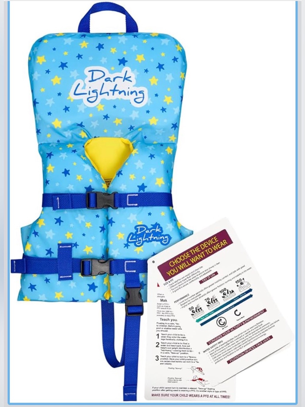 Kids Coast Guard Approved Blue Life Jacket